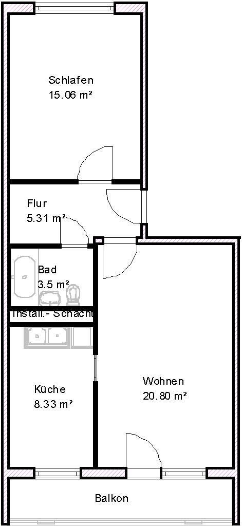 Attraktive Zwei-Zimmerwohnung mit Balkon ab April bezugsfertig! - Foto 1