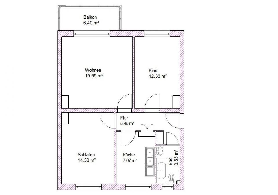 3-Raum-Wohnung mit großem Balkon! - Photo 1