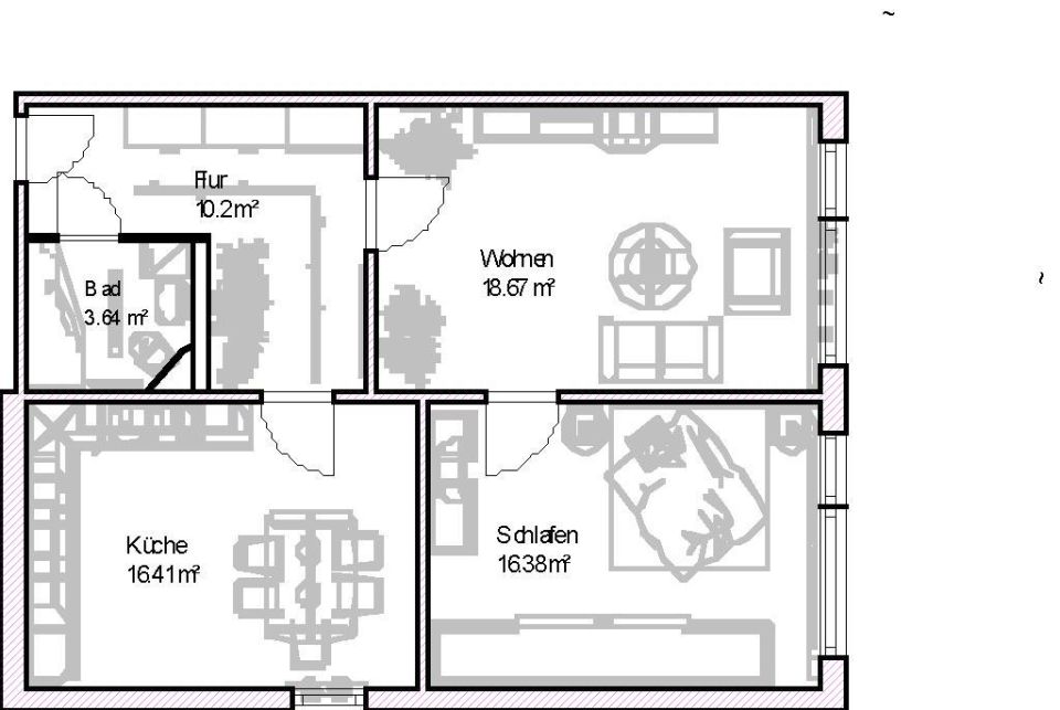 Großzüge 2-Raum-Wohnung mit toller Wohnküche! - Foto 1