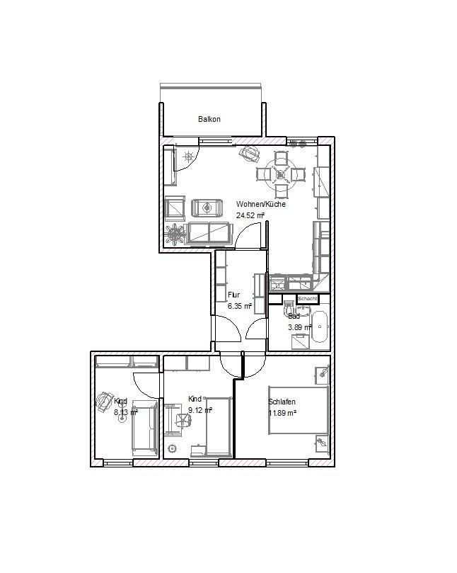 Großer, komfortabler Balkon! - Foto 1