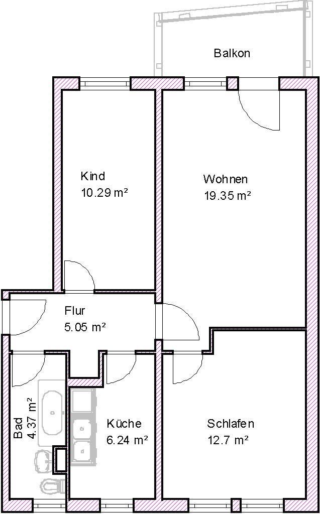 Gemütliche Wohnung mit Westbalkon! - Foto 1